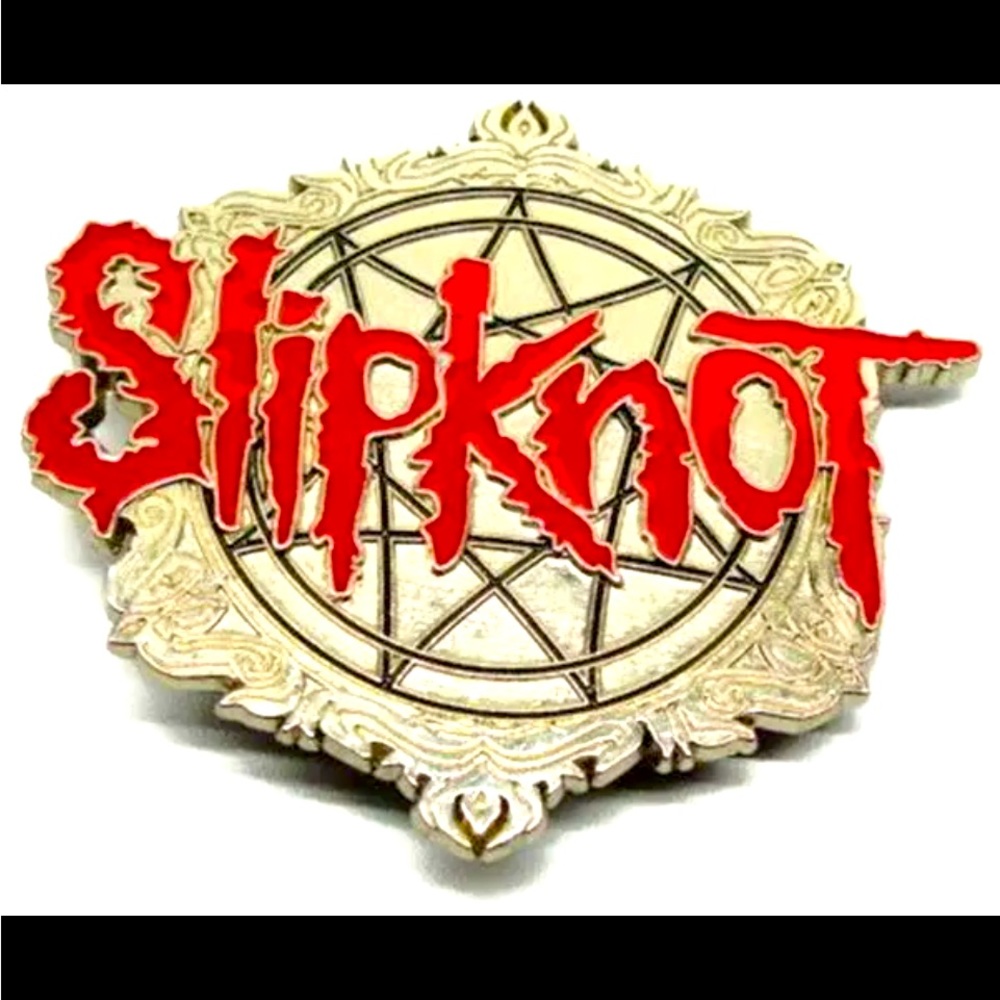 Vintage 2005 Slipknot Bravado Merchandising Logo Star Silver Tone Belt Buckle